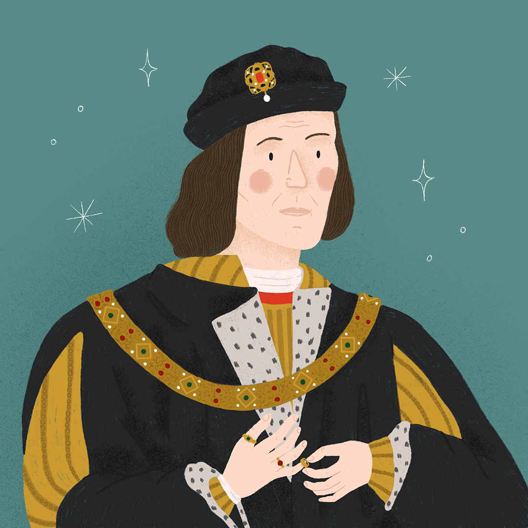 An illustrated portrait of Richard III