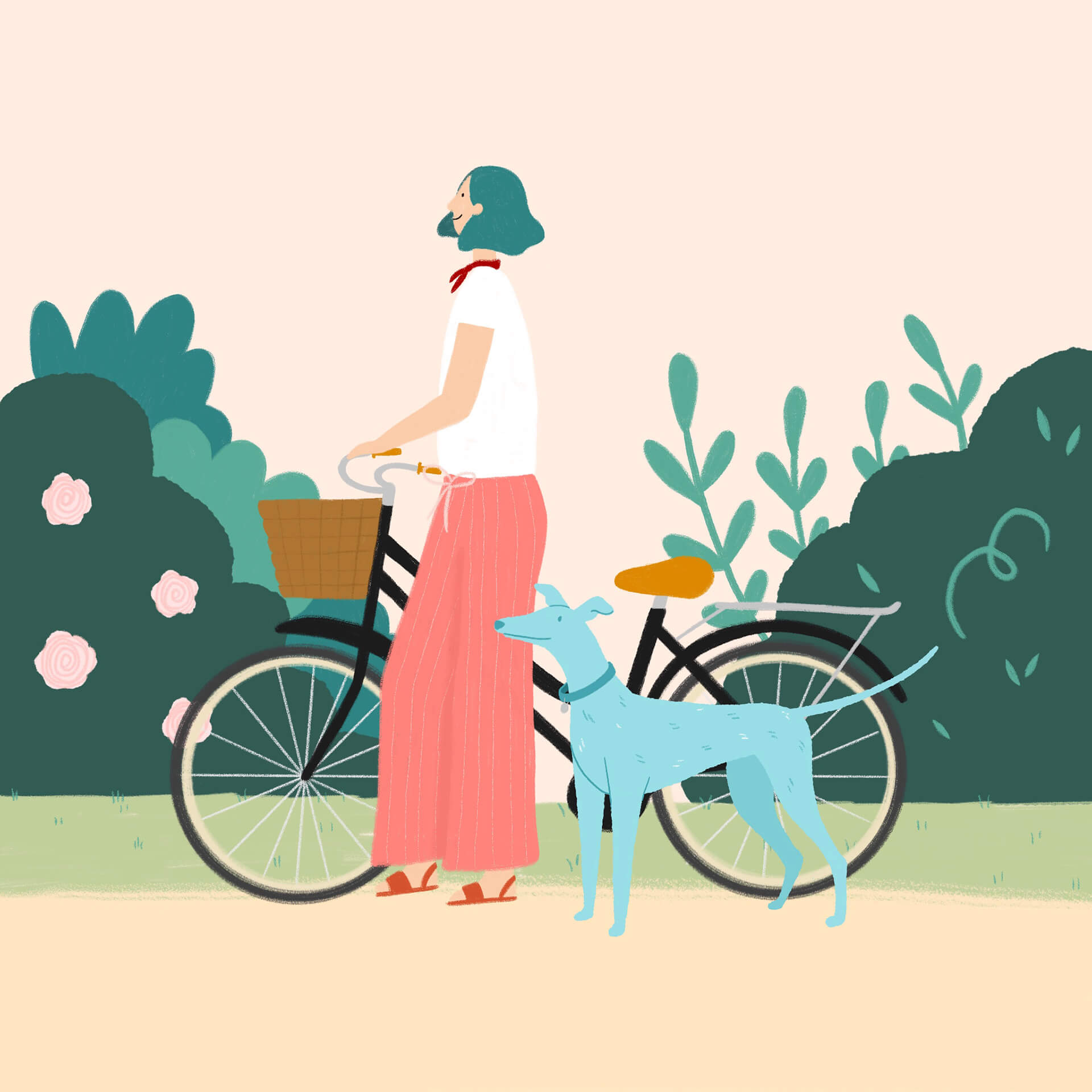 Girl with Bike